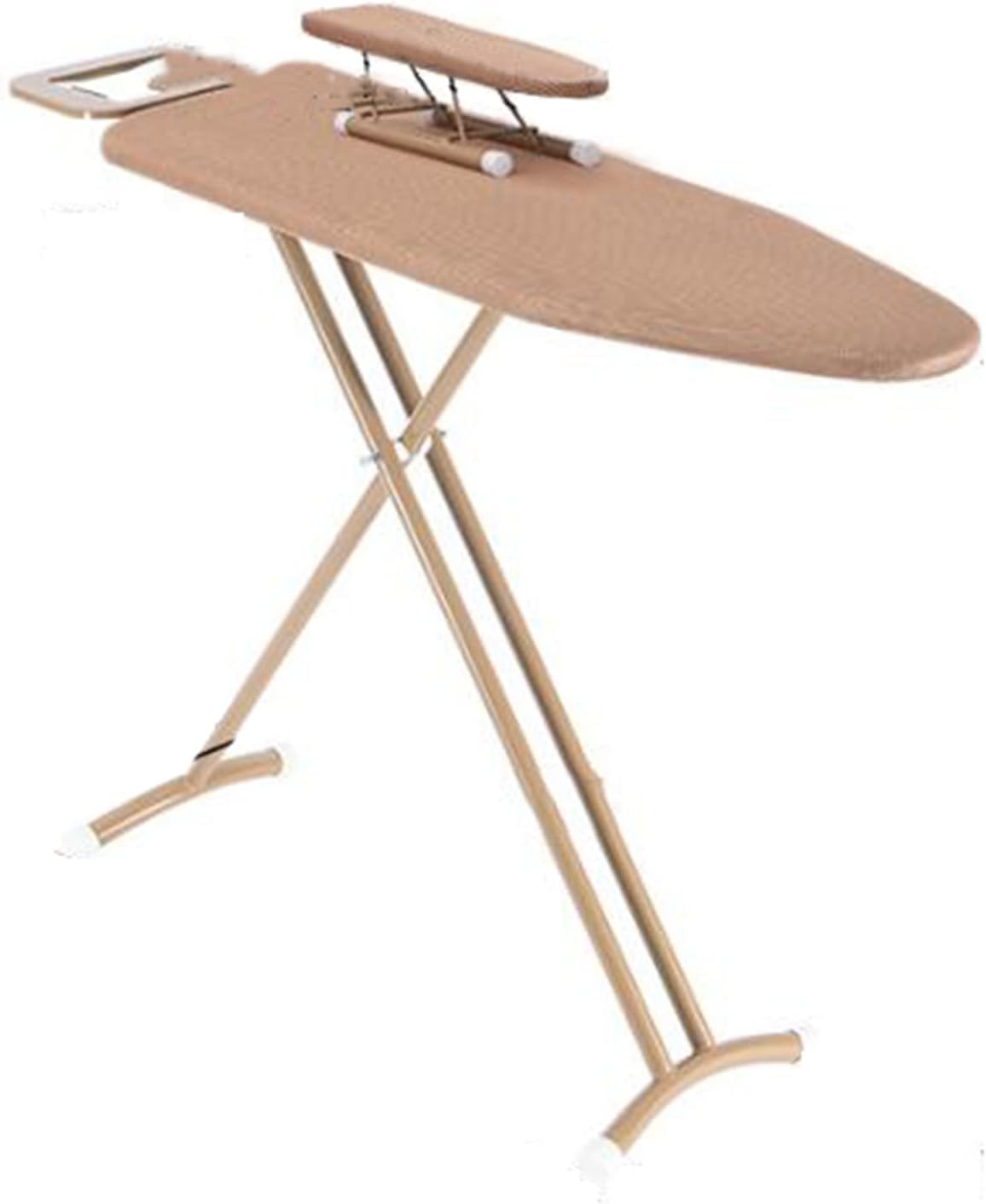 La table de repassage propose des appuis antiderapants avec une partie textile en coton