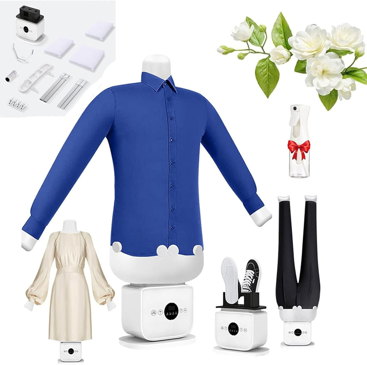 Choisissez un mannequin de repassage au debit ajustable, avec une partie textile en coton