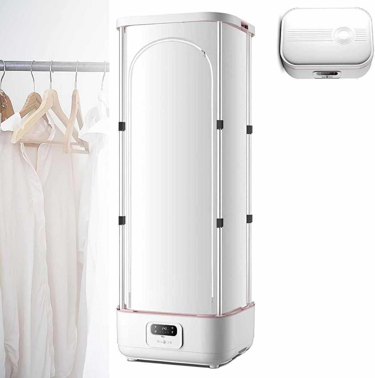 Choisissez le sechoir a linge au format peu encombrant en coloris blanc et gris