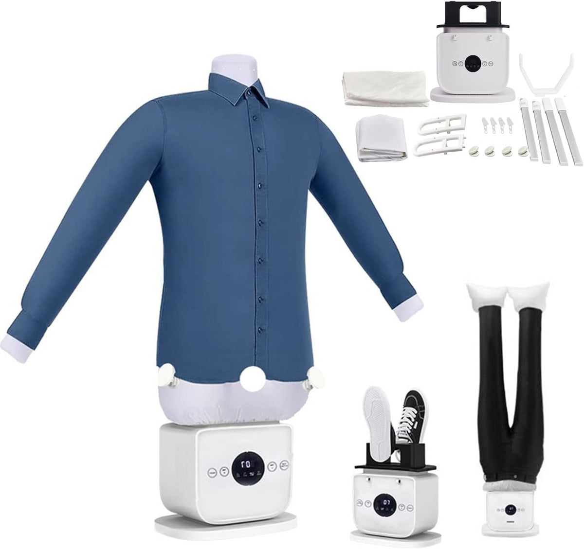 Ce mannequin de repassage associe une conception limitant le bruit a un format compact