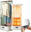Ce mannequin de repassage au format peu encombrant en coloris beige et blanc